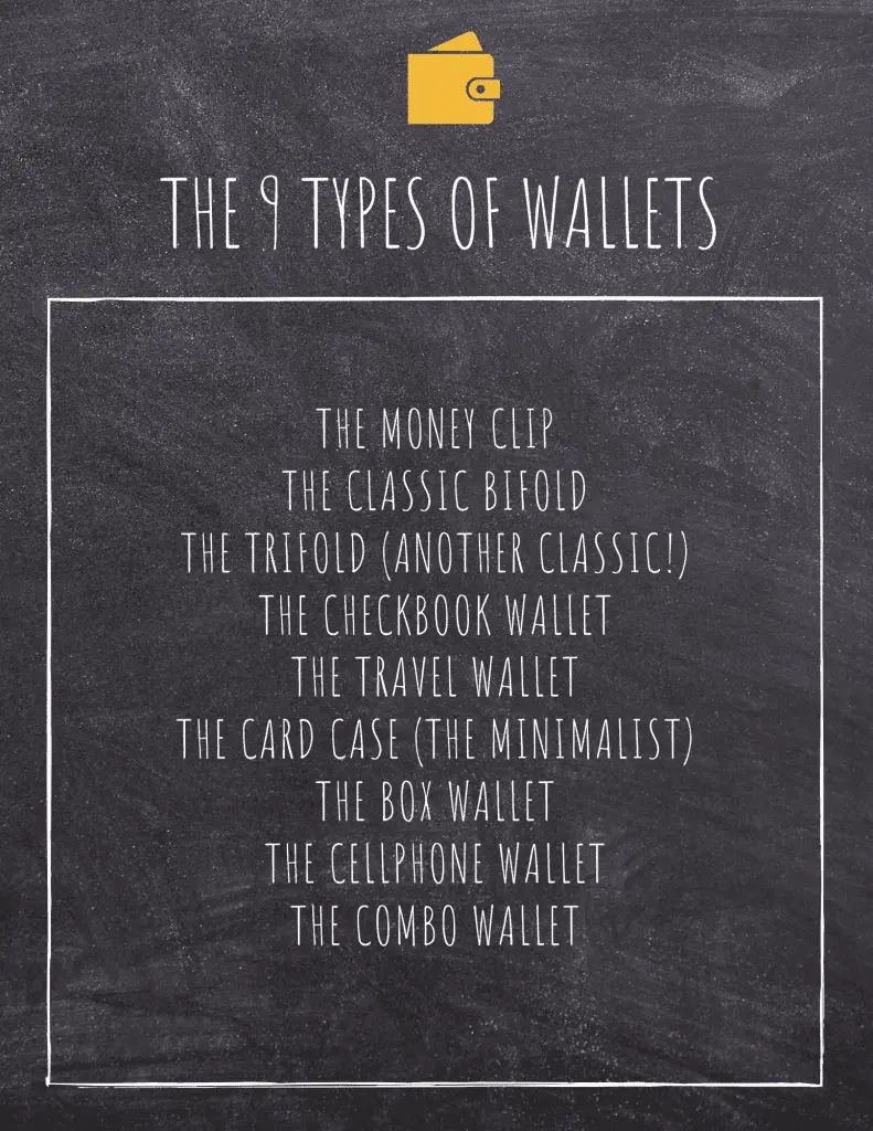 different types of wallets for men