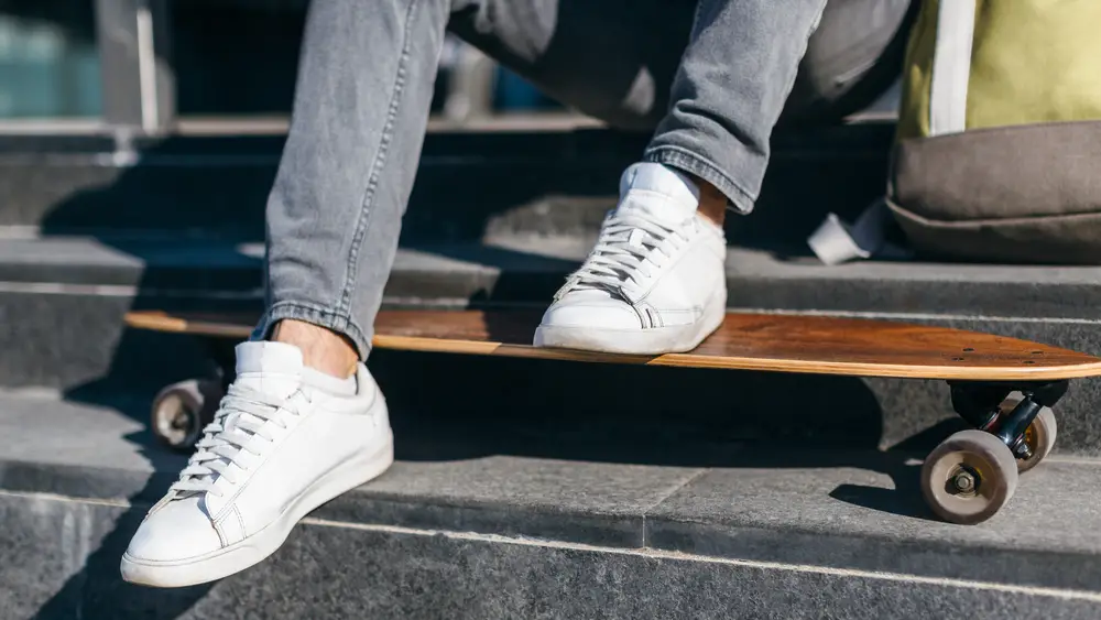 Light Gray Jeans and White Sneakers