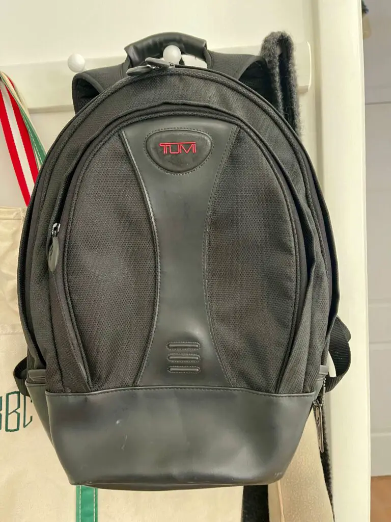 TUMI Backpack Hanging Up